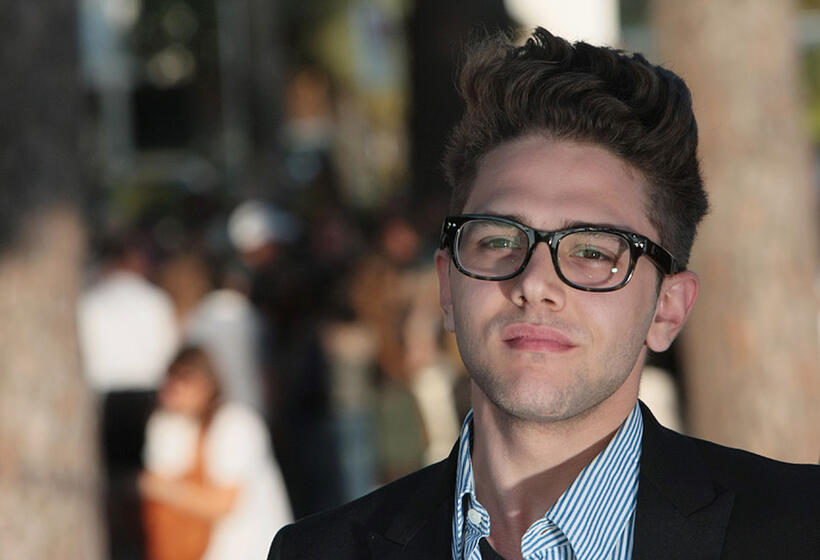 Xavier Dolan at the Canal+ TV show "Le Grand Journal" during the 63rd Cannes Film Festival.