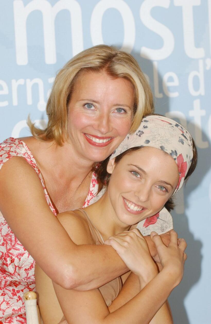 Emma Thompson and Leticia Dolera at the photocall of "Imagining Argentina" during the Venice Film Festival.
