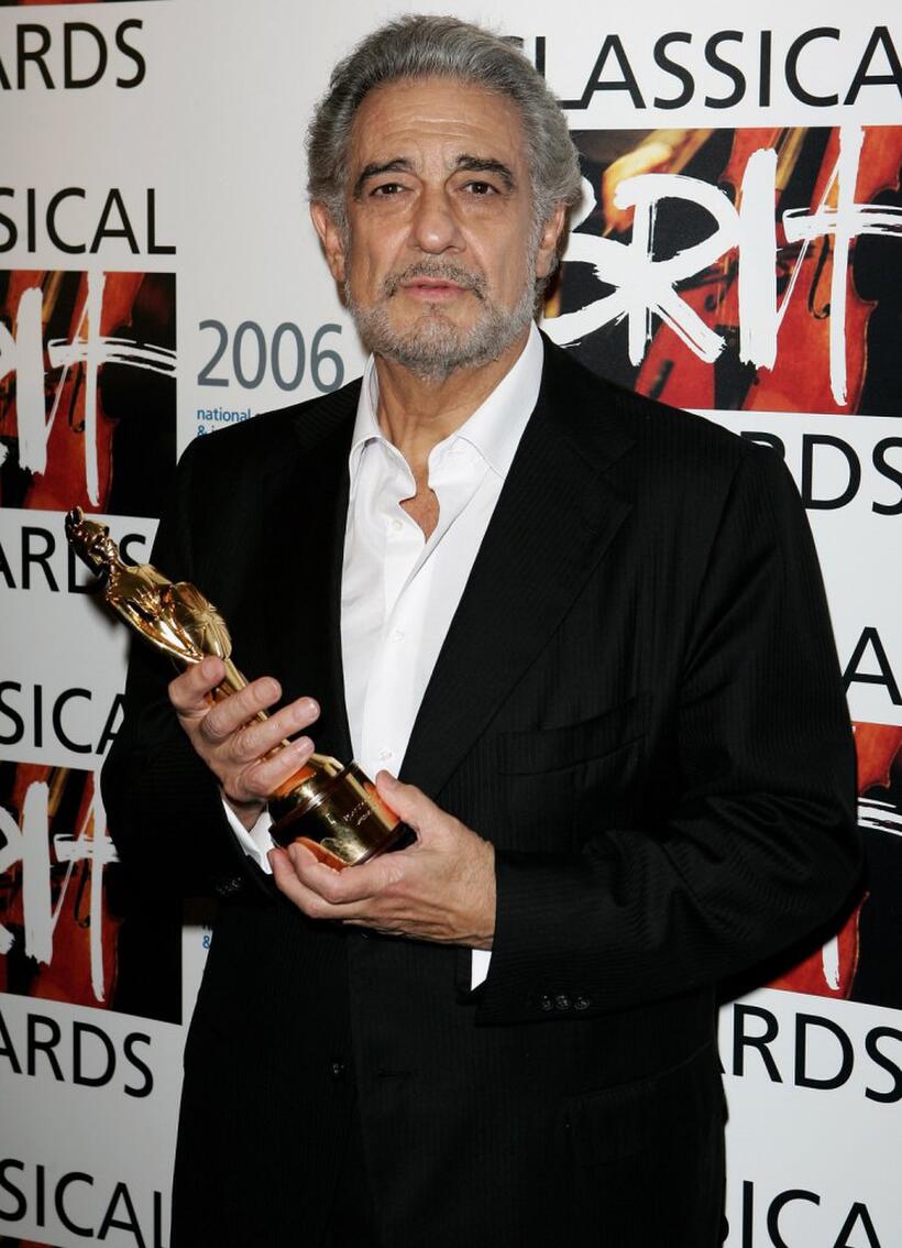 Placido Domingo at the Awards Room with the Lifetime Achievement award during the annual classical music awards.