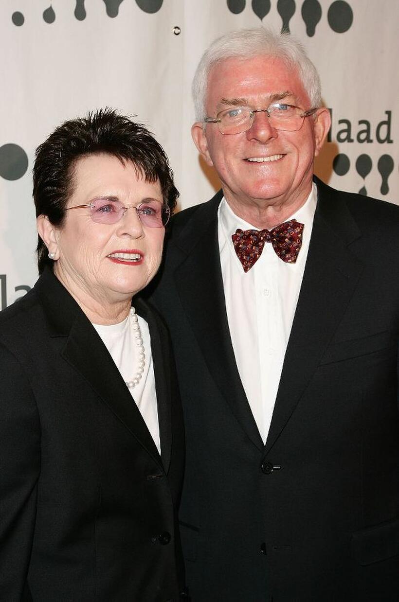 Billie Jean King and Phil Donahue at the 18th Annual GLAAD Media Awards.