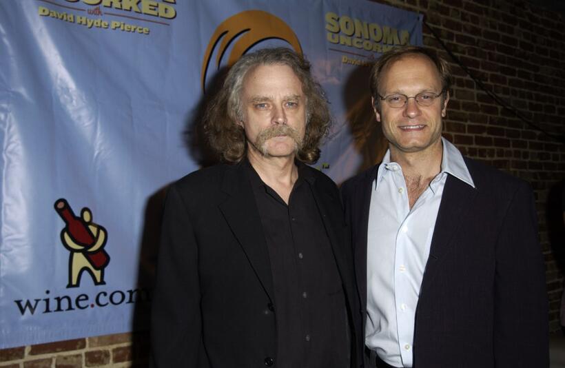 Brad Dourif and David Hyde Pierce at the wine tasting and CD release party of "Sonoma Uncorked."