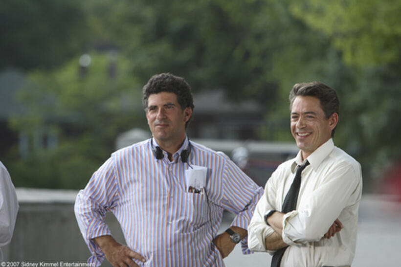 Director Jon Poll and Robert Downey Jr. on the set of "Charlie Bartlett."