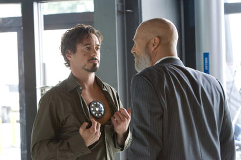 Robert Downey Jr. and Jeff Bridges in "Iron Man."