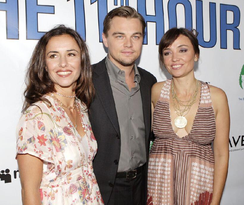 Leila Conners Petersen, Leonardo DiCaprio and Nadia Conners at the Los Angeles premiere of "The 11th Hour."