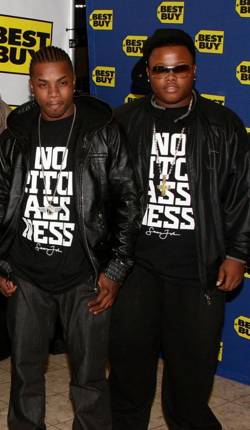 Brian Andrews and Mike McCluney at the MTV's Total Request Live.