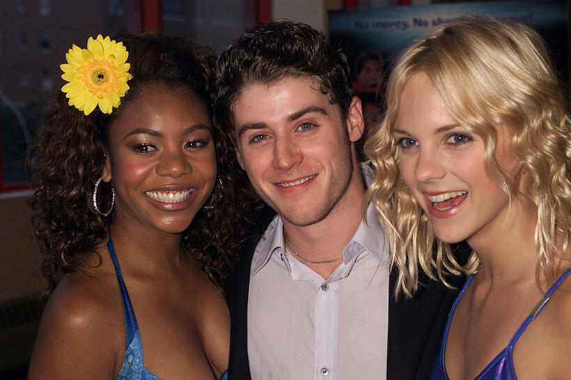 Regina Hall, Jon Abrahams and Anna Faris at the New York premiere of "Scary Movie."