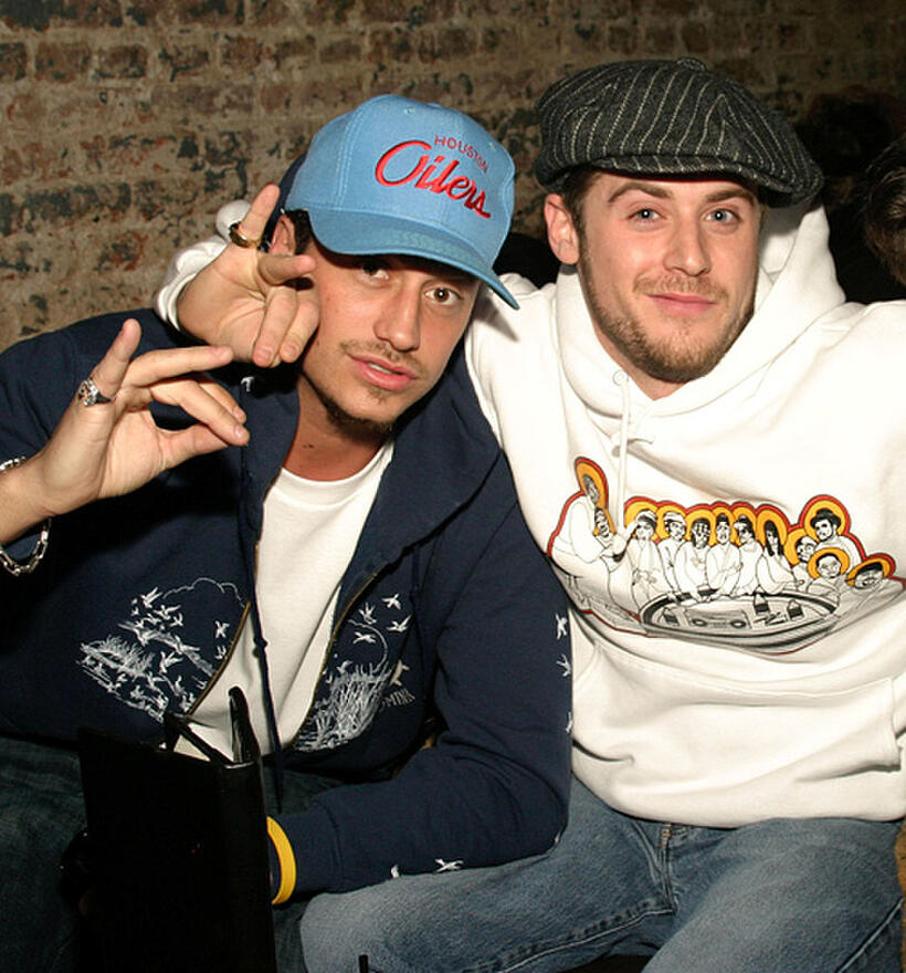 Jon Abrahams and Guest at the Jalouse Party in New York.