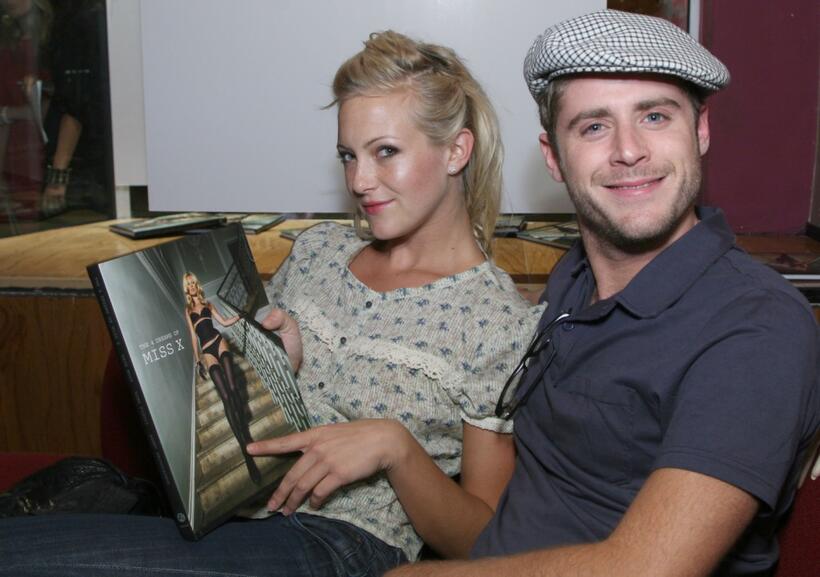 Jon Abrahams and Kaycee Flinn at the launch of new book "The Four Dreams of Miss X."
