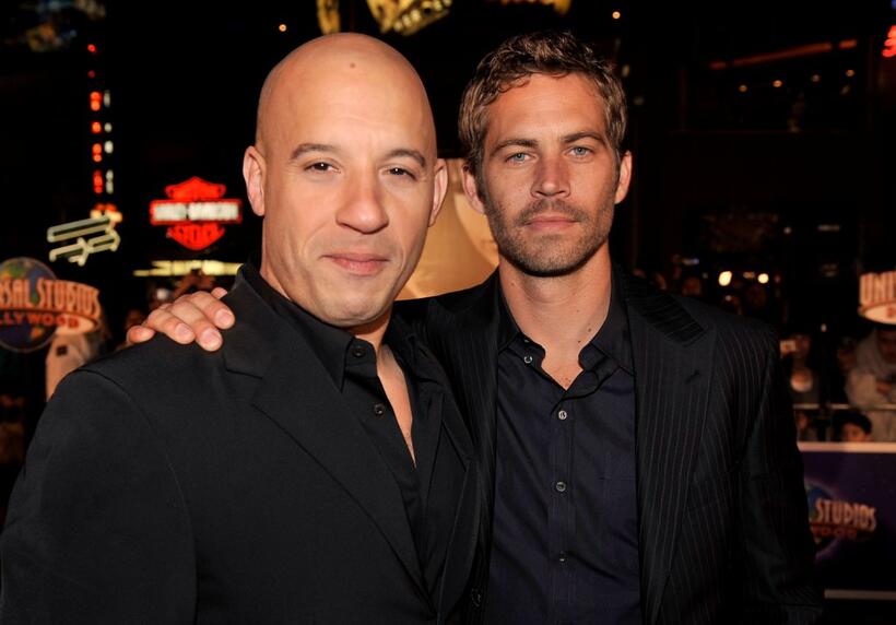 Vin Diesel and Paul Walker at the premiere of "Fast & Furious."