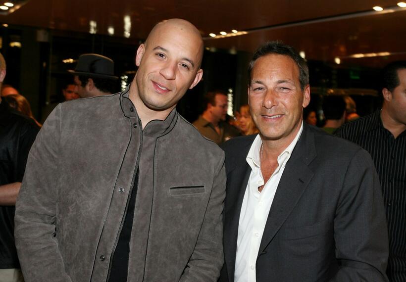 Vin Diesel and Henry Winterstern at the DVD release party of "Strays."
