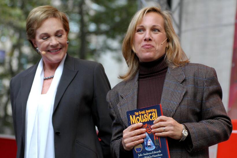 Julie Andrews and Emma Walton Hamilton at the Target Celebrates The Joy Of Reading In The Park reads from her book "The Great American Mousical".