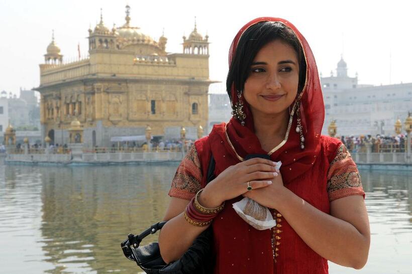 Divya Dutta at the Sikh shrine "The Golden Temple" in Amritsar.