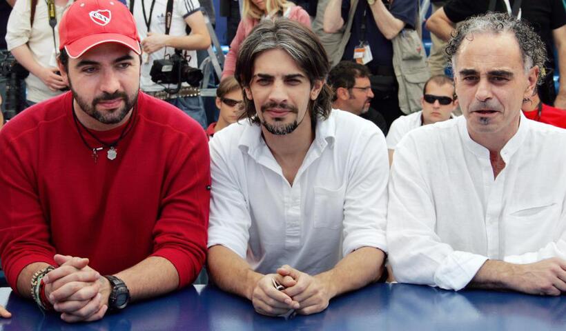 Adrian Caetano, Pablo Echarri and Guillermo Fernandez at the photocall of "Cronica De Una Fuga" during the 59th International Cannes Film Festival.