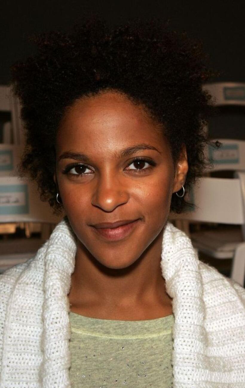 Megalyn Echikunwoke at the Rebecca Beeson Fall 2005 show.