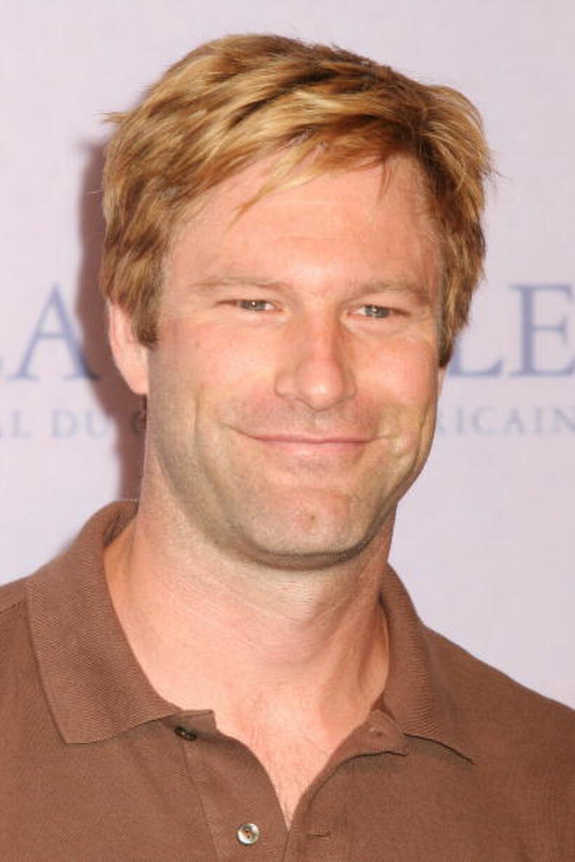 Aaron Eckhart at a France photocall for "The Black Dahlia."