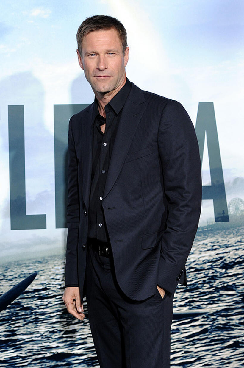 Aaron Eckhart at the California premiere of "Battle: Los Angeles."