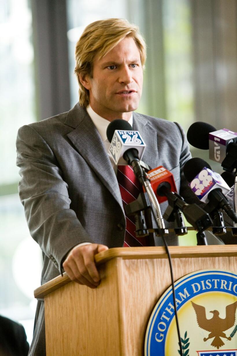 Aaron Eckhart as Harvey Dent in "The Dark Knight."
