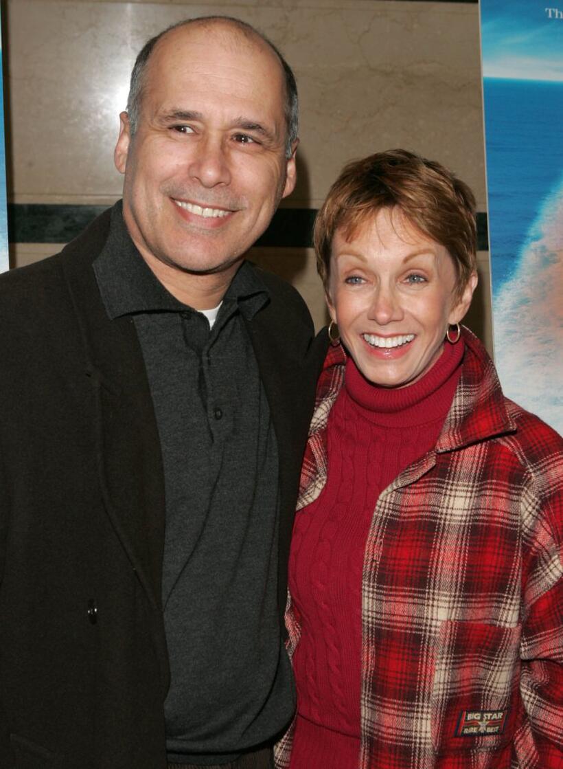 Sandy Duncan and her husband at the New York premiere of "All Aboard! Rosie's Family Cruise" at the HBO Theater.