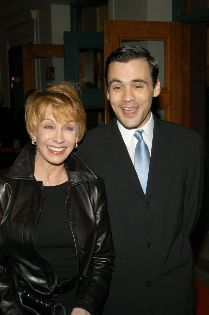 Sandy Duncan and her son Jeff Correia at the opening night of the Broadway revival of 'Little Shop of Horrors' at the Virginia Theater.