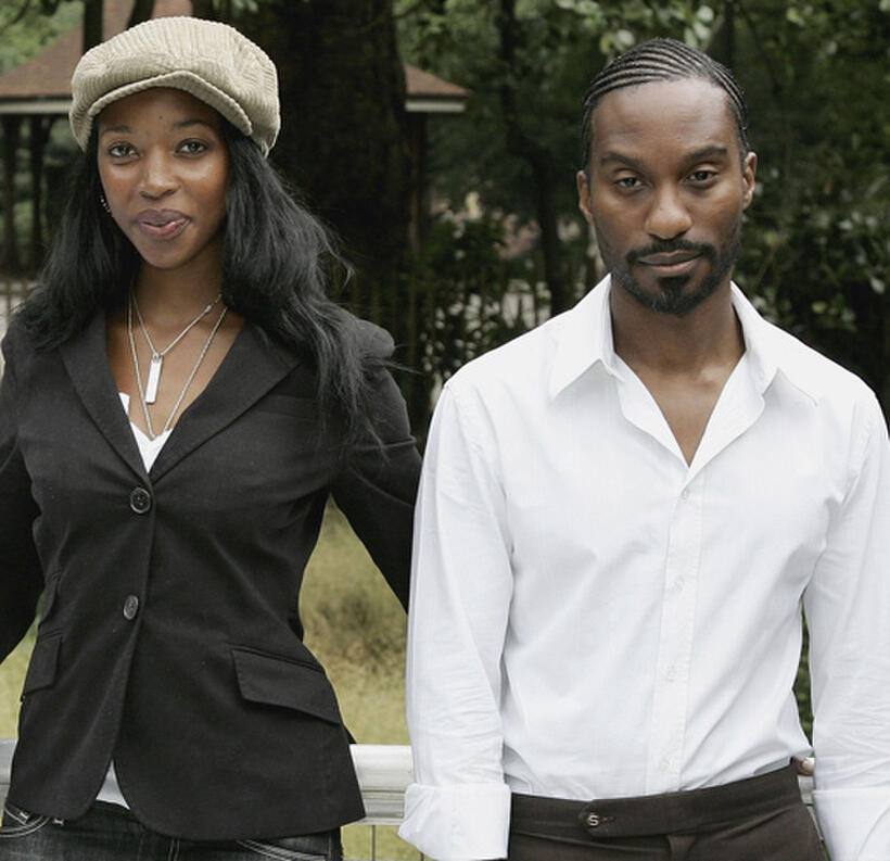 Josie D'Arby and Clint Dyer at the Screen Nation Film & Television Awards in London.