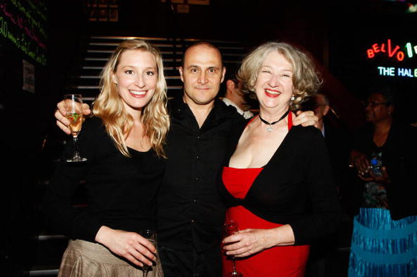 Sybilla Budd, Russell Dykstra and Annie Byron at the opening night of "Yibiyung."