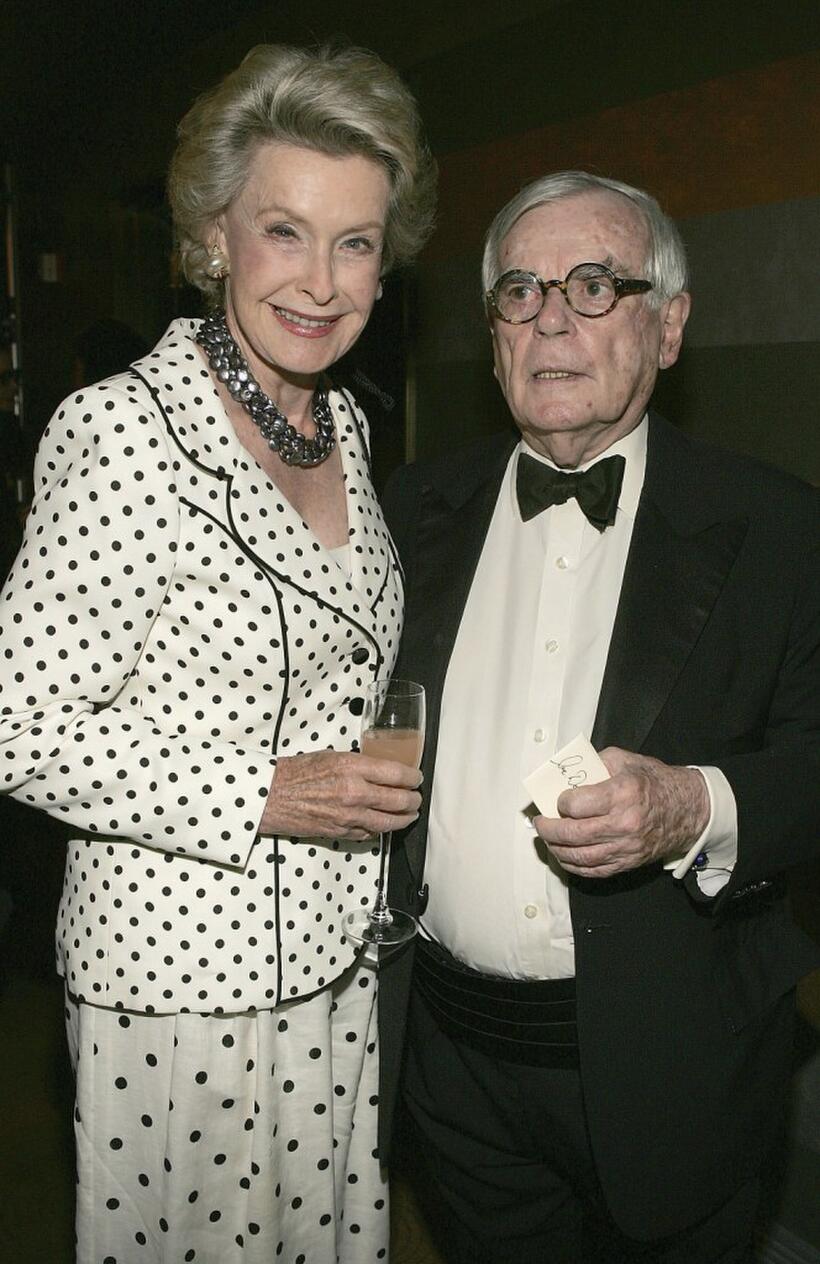Dina Merrill and Dominick Dunne at the 80th Birthday Party For Bobby Short.