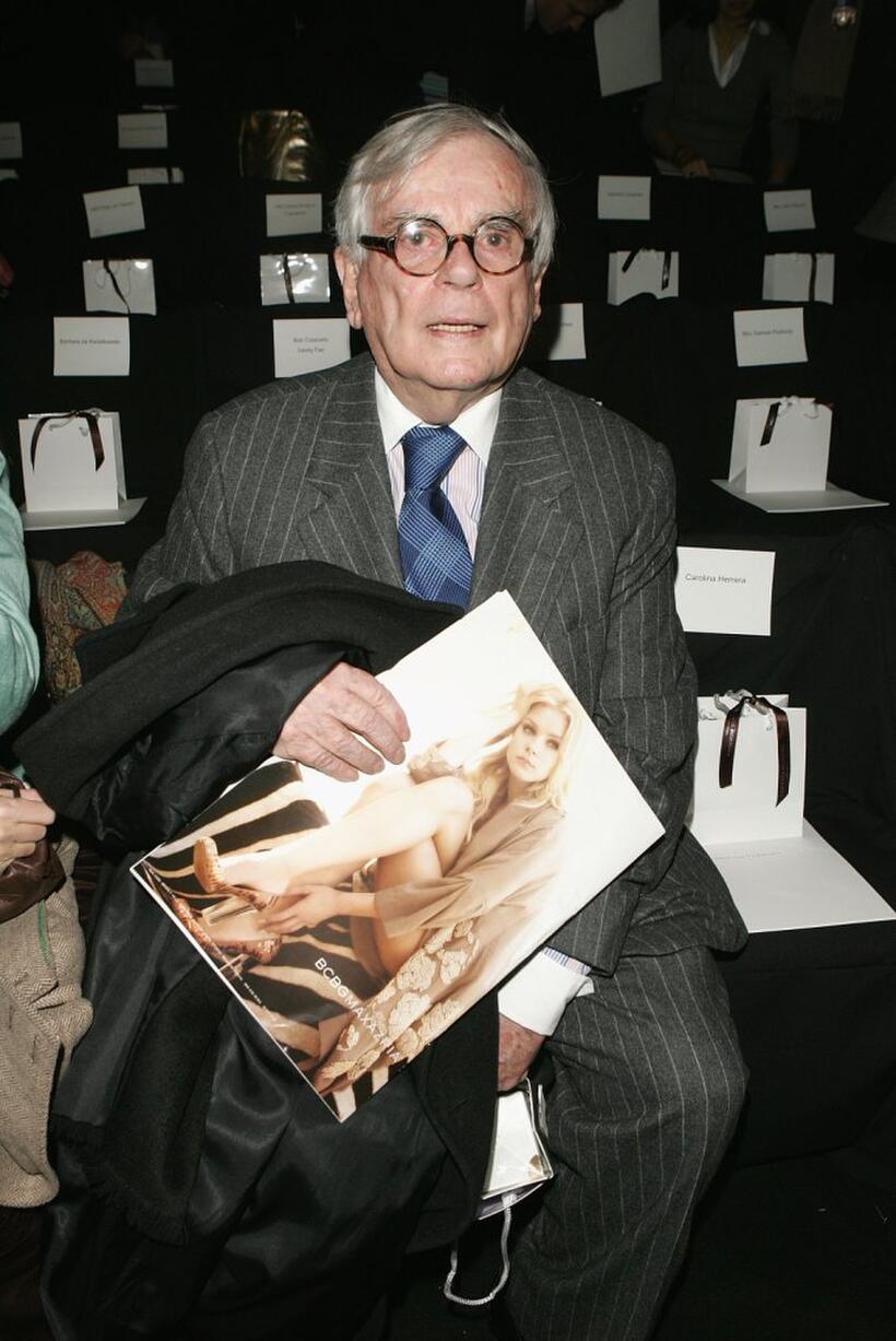 Dominick Dunne at the Carolina Herrera Fall 2006 fashion show during the Olympus Fashion Week.