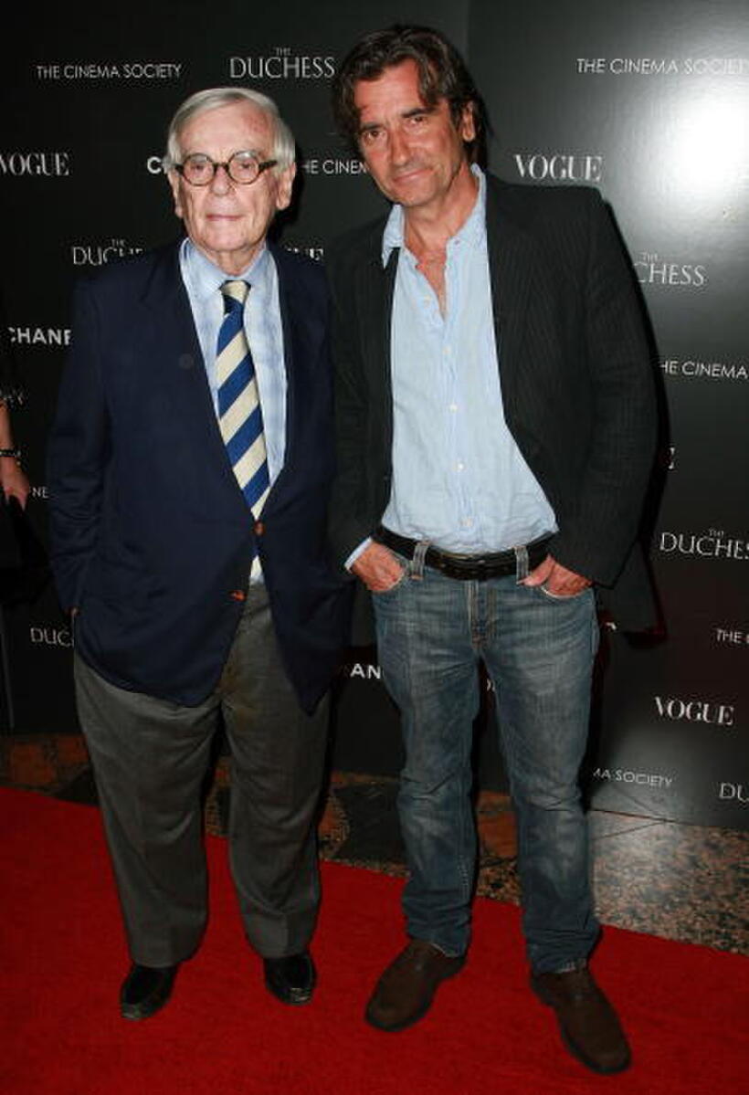 Dominic Dunne and Griffin Dunne at the premiere of "The Duchess."