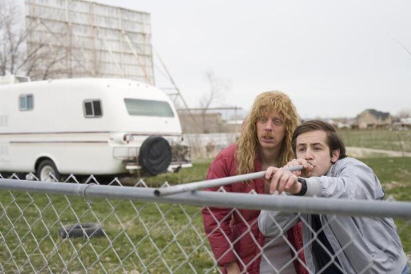Mike White and Michael Angarano in "Gentlemen Broncos."