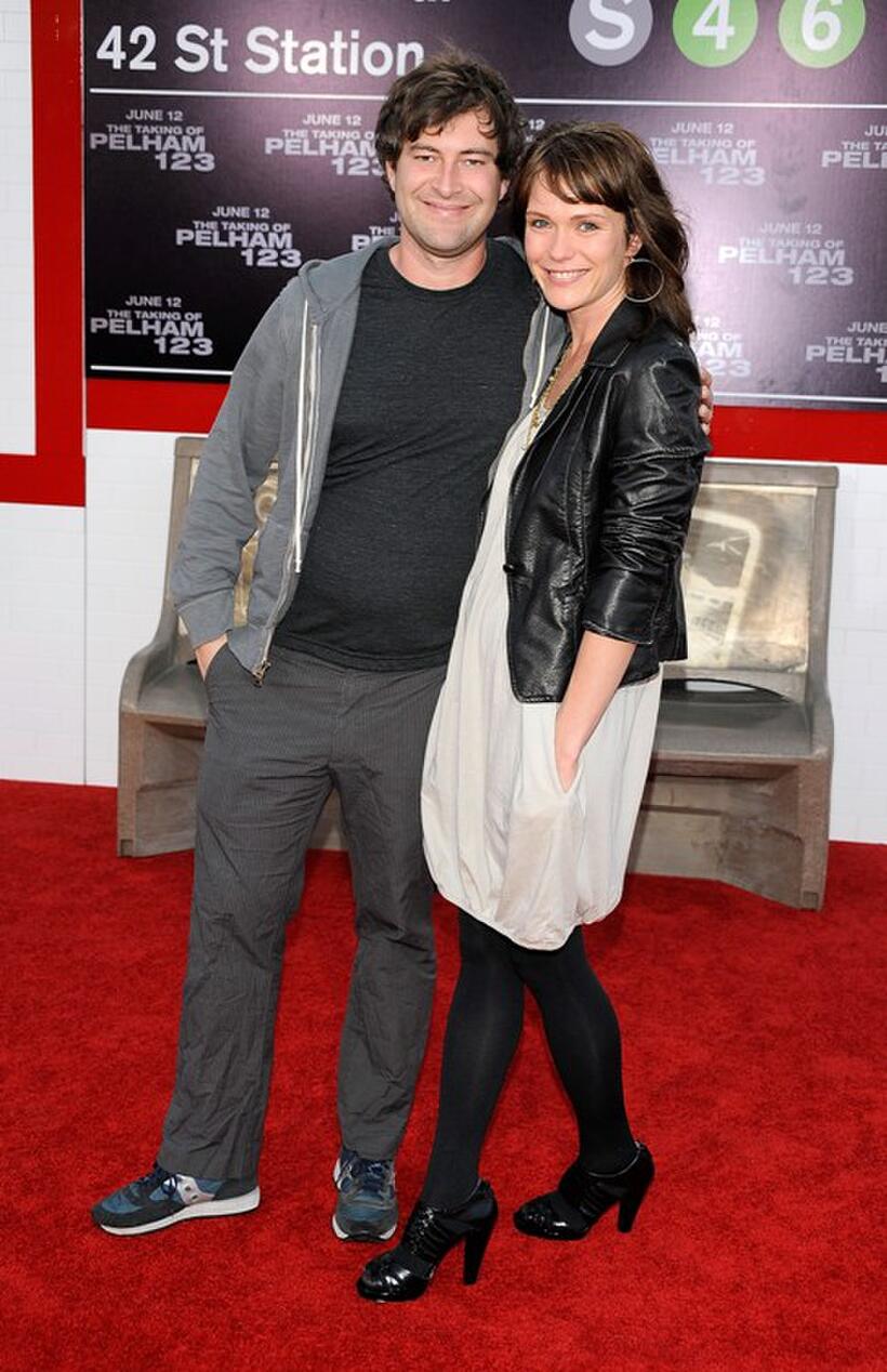 Mark Duplass and Katie Duplass at the premiere of "The Taking Of Pelham 1 2 3."