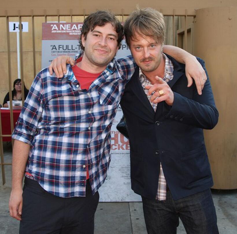 Mark Duplass and Joshua Leonard at the premiere of "The Hurt Locker."