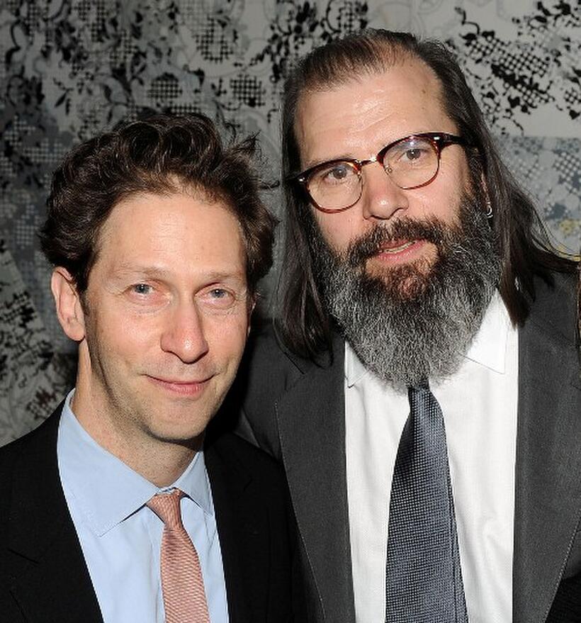 Tim Blake Nelson and Steve Earle at the after party of the special screening of "Leaves of Grass."