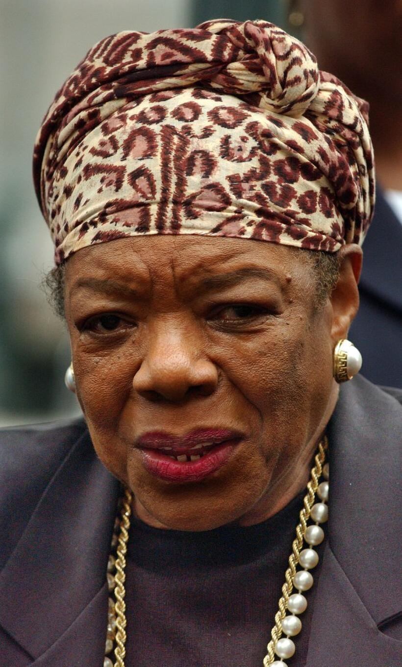 Maya Angelou at the African Slave Burial Ceremony.