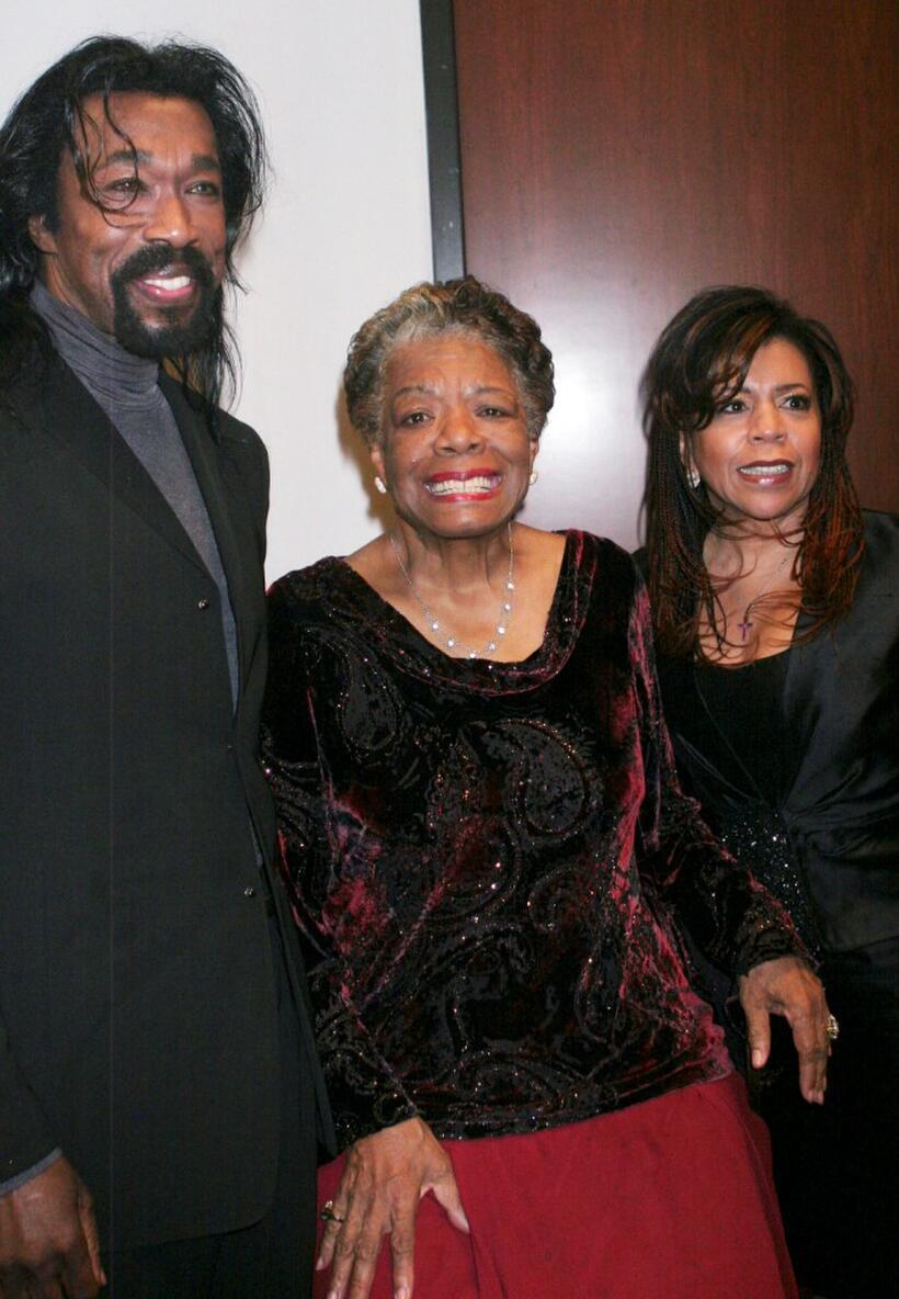 Nick Asford, Maya Angelou and Valerie Simpson at the Women In Film and Hallmark Channel Reception.