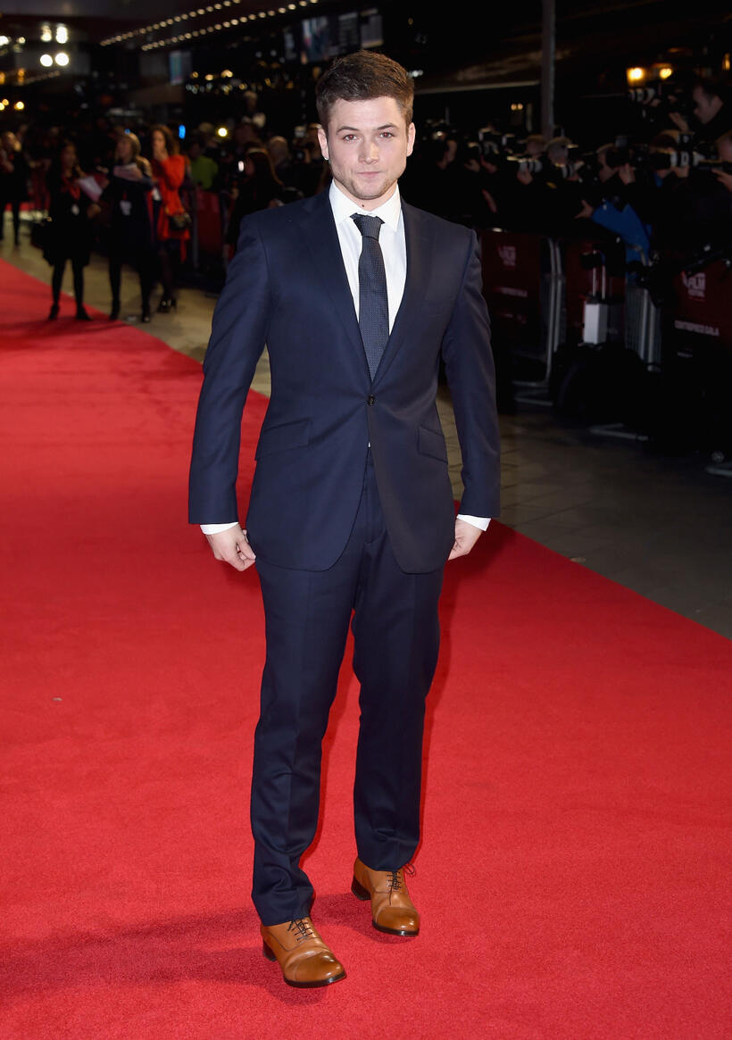 Taron Egerton at the World premiere of "Testament Of Youth" during the 58th BFI London Film Festival.