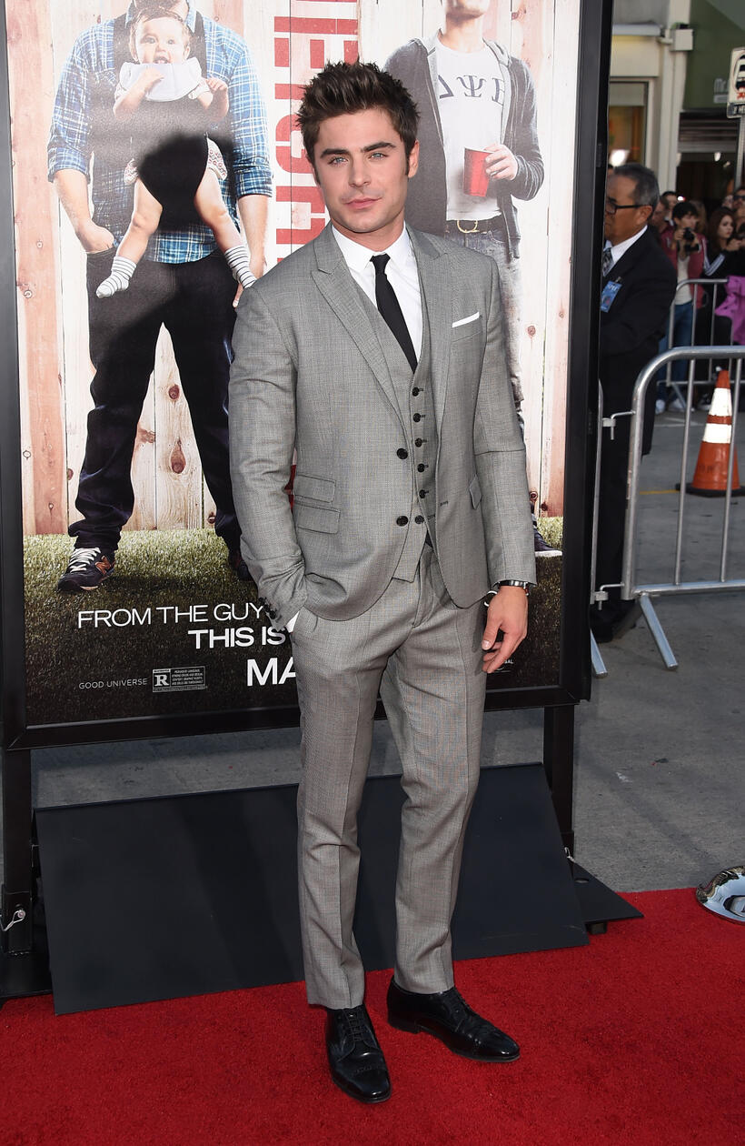 Zac Efron at the California premiere of "Neighbors."