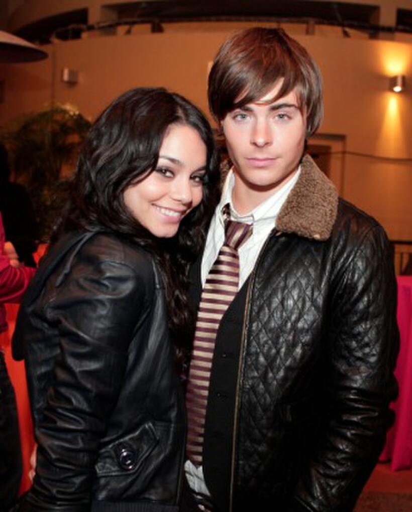 Vanessa Hudgens and Zac Efron at the afterparty celebrating DVD release of "High School Musical 2."