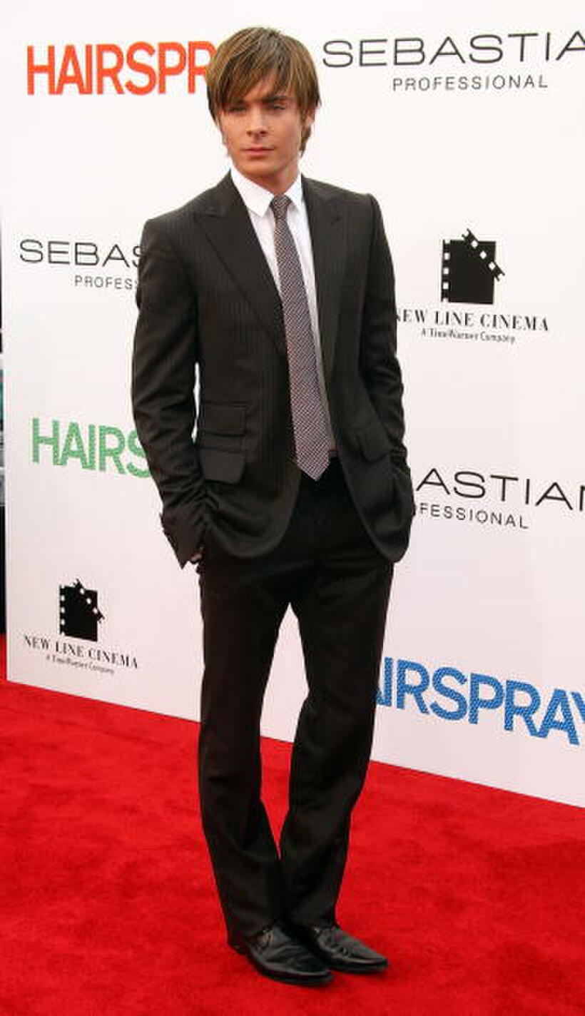 Zac Efron at the L.A. premiere of "Hairspray."