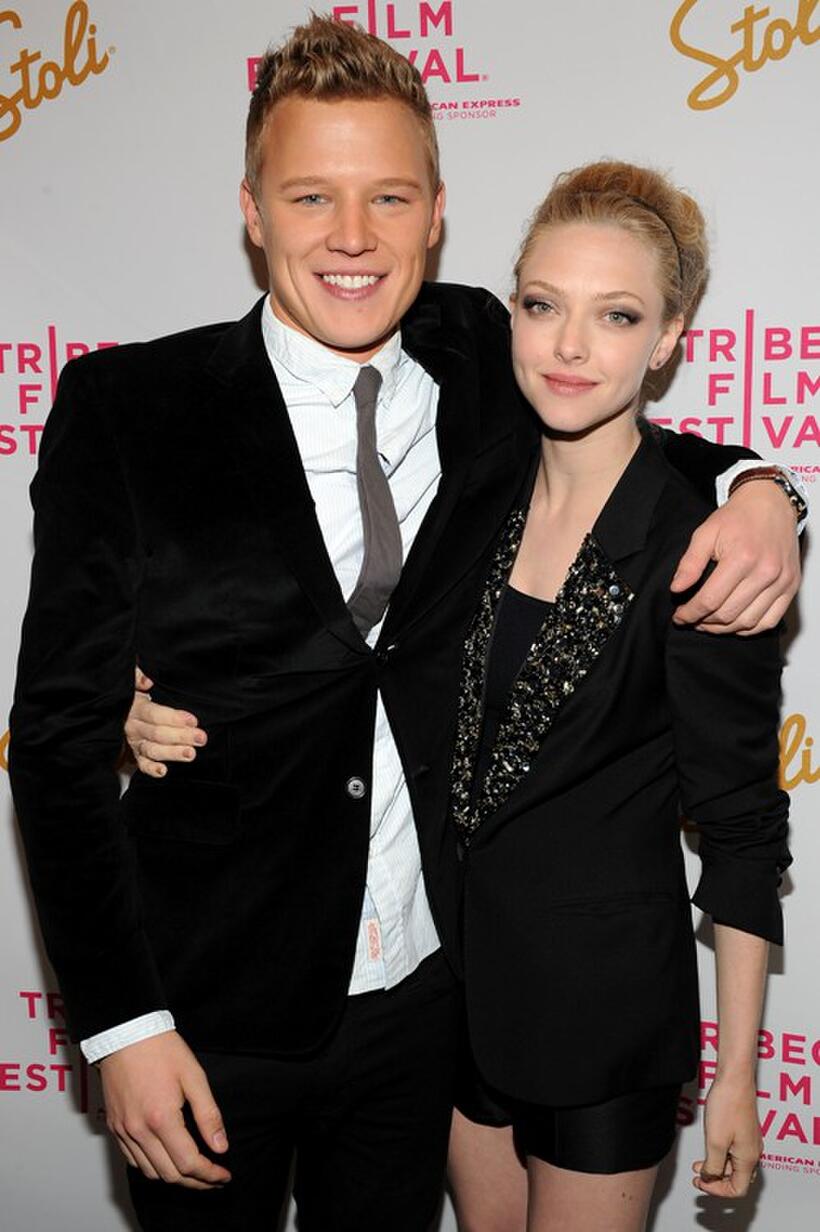 Chris Egan and Amanda Seyfried at the after party of "Letters To Juliet" during the 2010 Tribeca Film Festival.