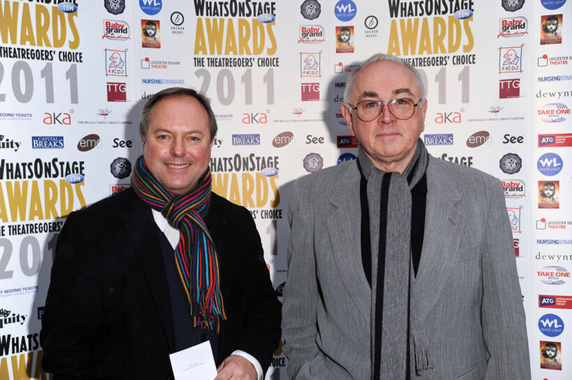 Robert Dawes and Peter Egan at the Whatsonstage.com Awards Concert Launch 2010 in England.