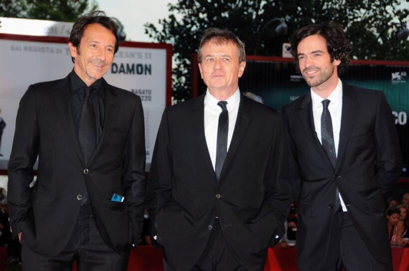 Jean-Hugues Anglade, Patrice Chereau and Romain Duris at the premiere of "Persecution" during the 66th Venice Film Festival.