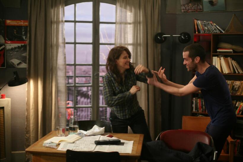 Juliette Binoche as Elise and Romain Duris as Pierre in "Paris."