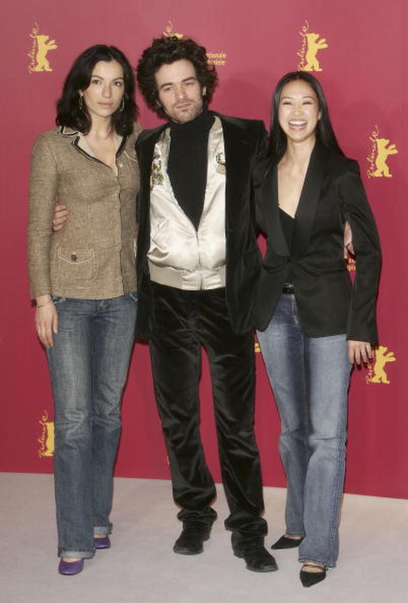 Aura Atika, Romain Duris and Linh Dan Pham at the 55th Annual Berlinale International Film Festival.