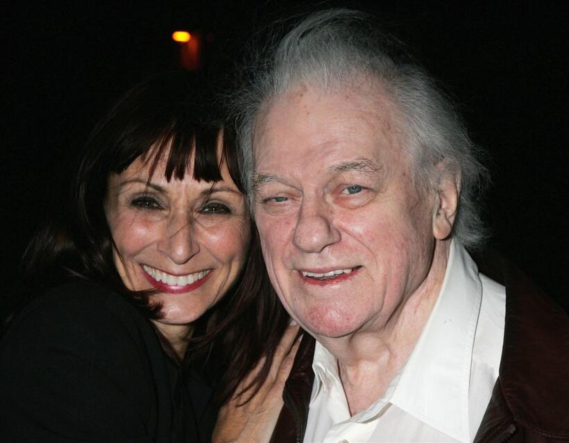 Charles Durning and Natalia Nogulich at the afterparty following the opening night of the Broadway-bound show "Jay Johnson: The Two and Only!".