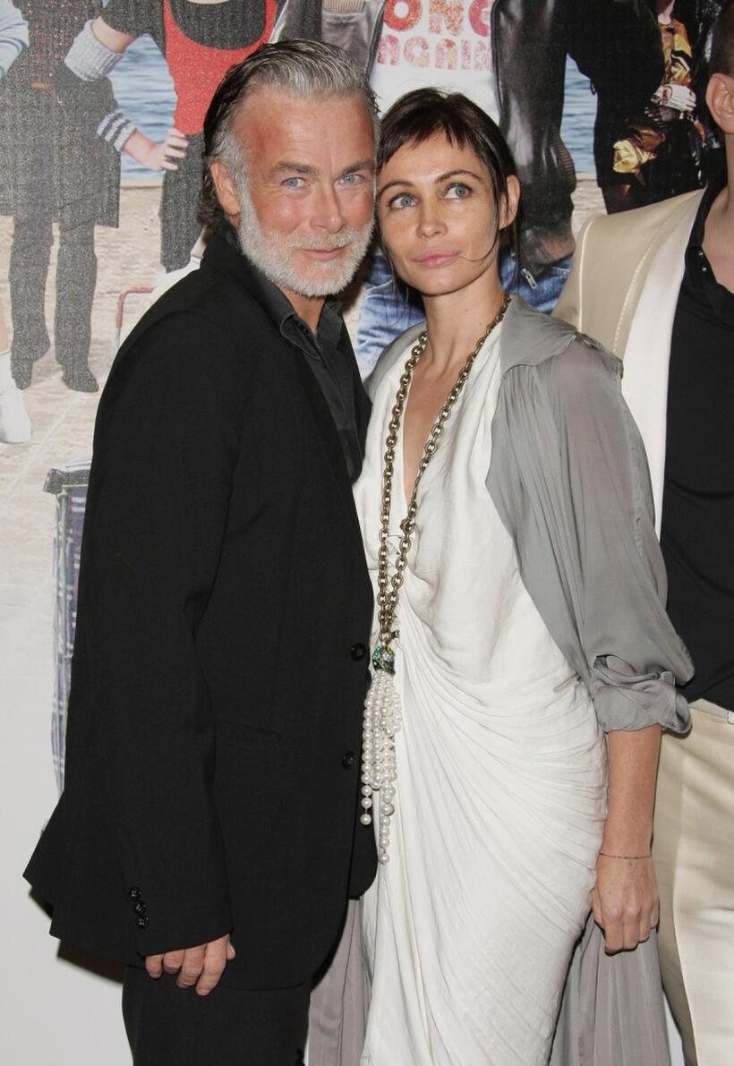 Franck Dubosc and Emmanuelle Beart at the premiere of "Disco."