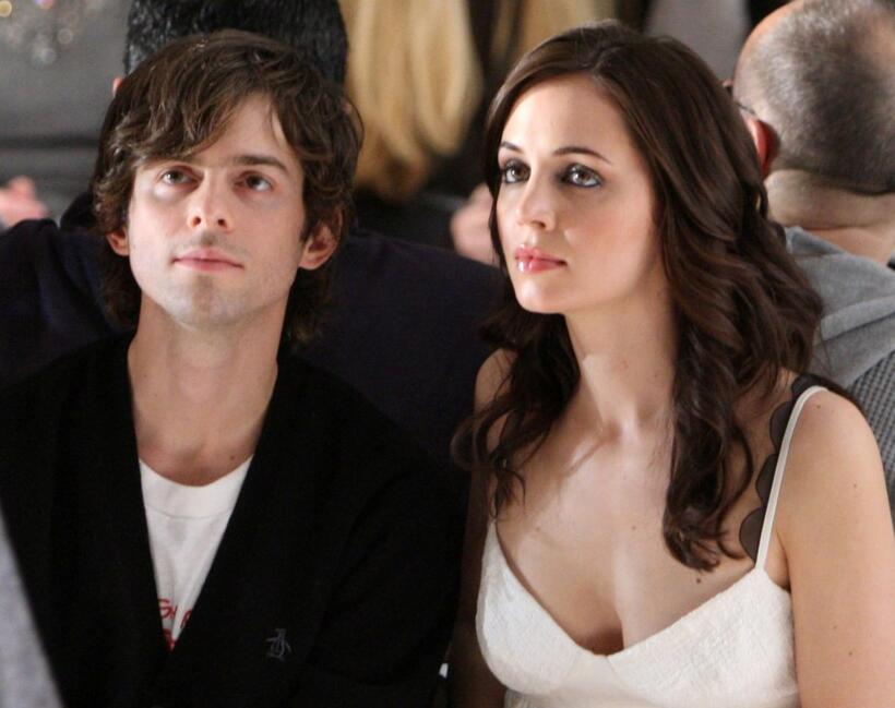 Nate Dushku and Eliza Dushku at the Peter Som 2008 fashion show during the Mercedes-Benz Fashion Week Fall 2008.