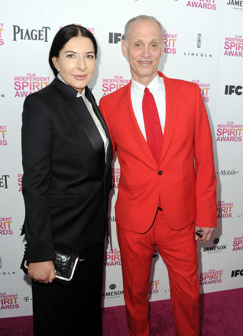 Marina Abramovic and writer John Waters at the 2013 Film Independent Spirit Awards.
