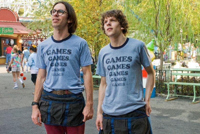 Martin Starr and Jesse Eisenberg in "Adventureland."