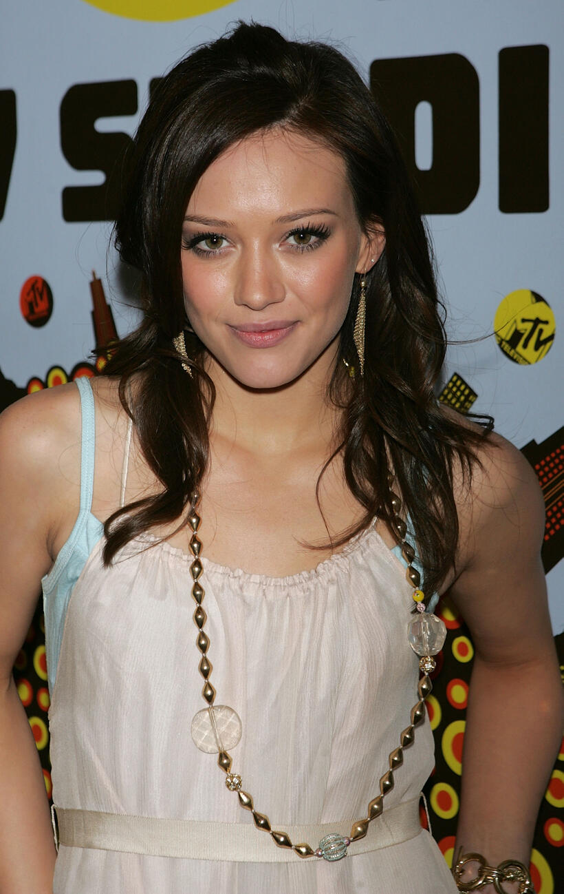 Hilary Duff at MTV's Total Request Live in New York City.