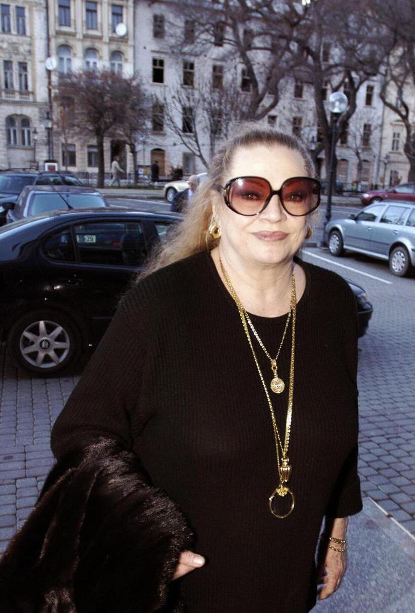 Anita Ekberg known for her role in "Dolce Vita" pictured in Bratislava.